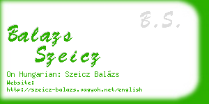 balazs szeicz business card